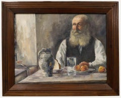 Framed Early 20th Century Oil - At the Dinner Table