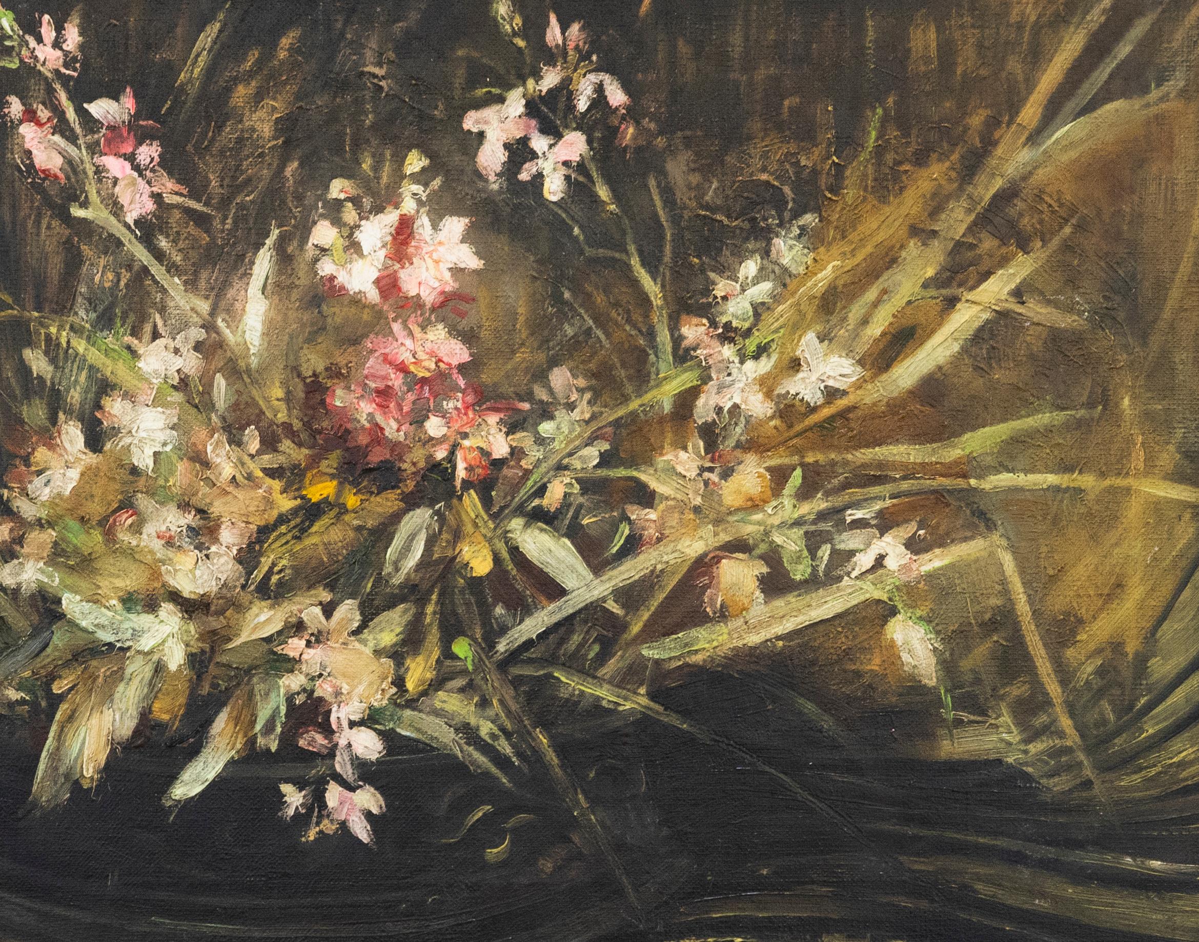 Framed Early 20th Century Oil - Beeblossom - Painting by Unknown