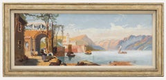 Framed Early 20th Century Oil - Continental Lake Scene