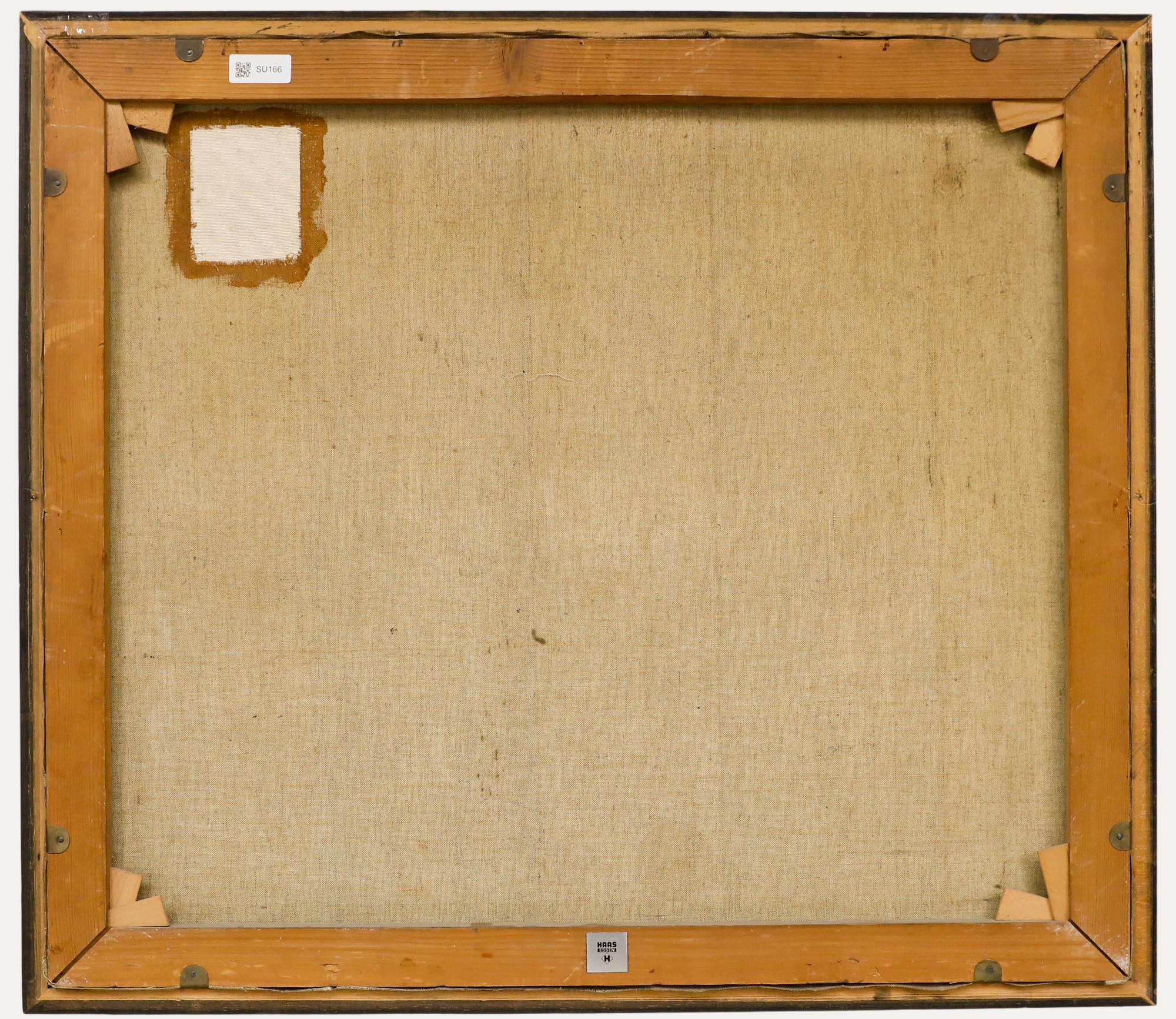 Huile encadrée du début du 20e siècle - Matinée au port - Beige Landscape Painting par Unknown