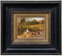 Huile encadrée du début du 20e siècle - Fowl Play