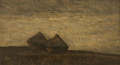 Framed Early 20th Century Oil - Haystacks