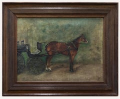 Framed Early 20th Century Oil - Horse Drawn Carriage
