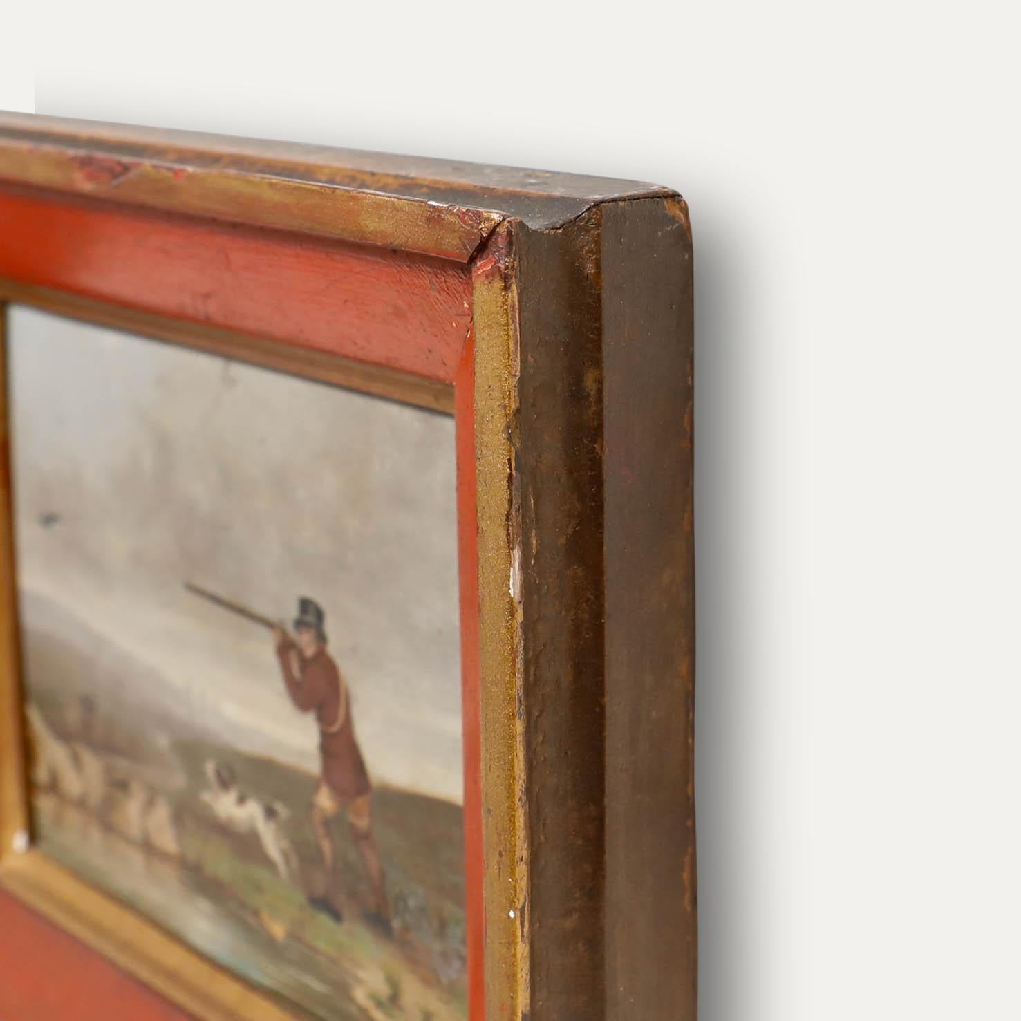 Framed Early 20th Century Oil - Hunting For Sale 1