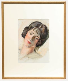 Framed Early 20th Century Oil - Lady in Thought