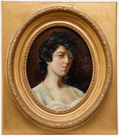 Framed Early 20th Century Oil - Lady in Yellow