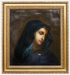 Óleo enmarcado de principios del siglo XX - Mater Dolorosa