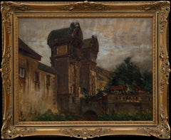 Framed Early 20th Century Oil - Parade at the Old Town Gate