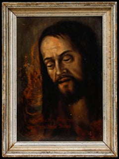 Framed Early 20th Century Oil - Portrait of Jesus Christ