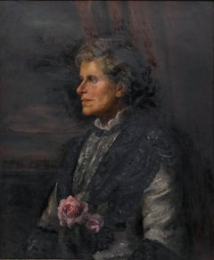 Framed Early 20th Century Oil - Portrait of Mrs Preston