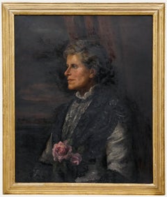 Framed Early 20th Century Oil - Portrait of Mrs Preston