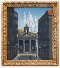 Vintage Framed Early 20th Century Oil - Rue Laffitte