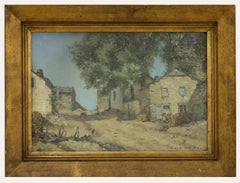 Framed Early 20th Century Oil - Spanish Farm Buildings