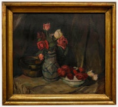 Framed Early 20th Century Oil - Still Life of Roses