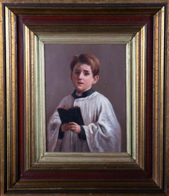 Framed Early 20th Century Oil - The Choir Boy