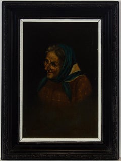 Vintage Framed Early 20th Century Oil - The Old Lady
