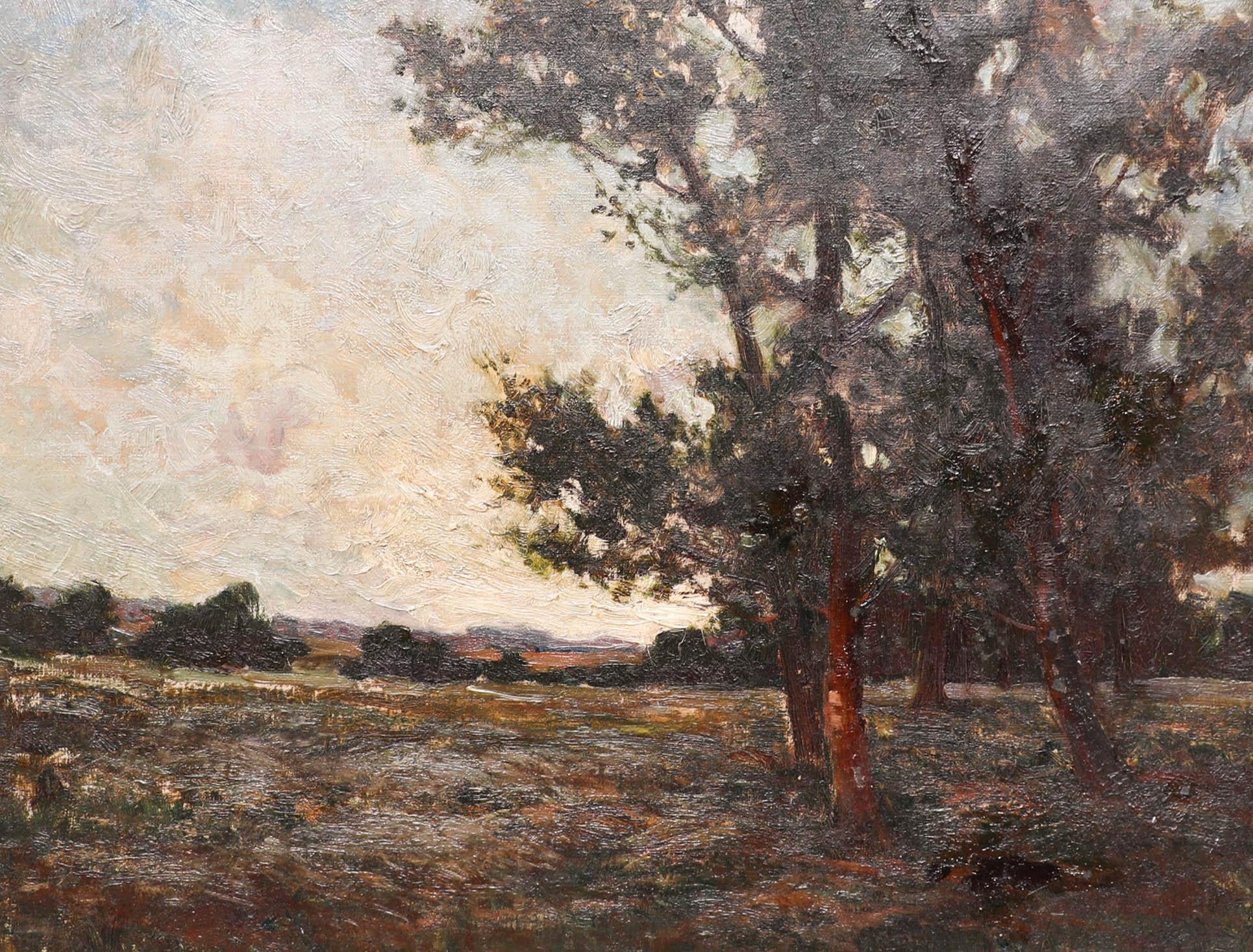 Framed English School 1907 Oil - Daybreak - Painting by Unknown