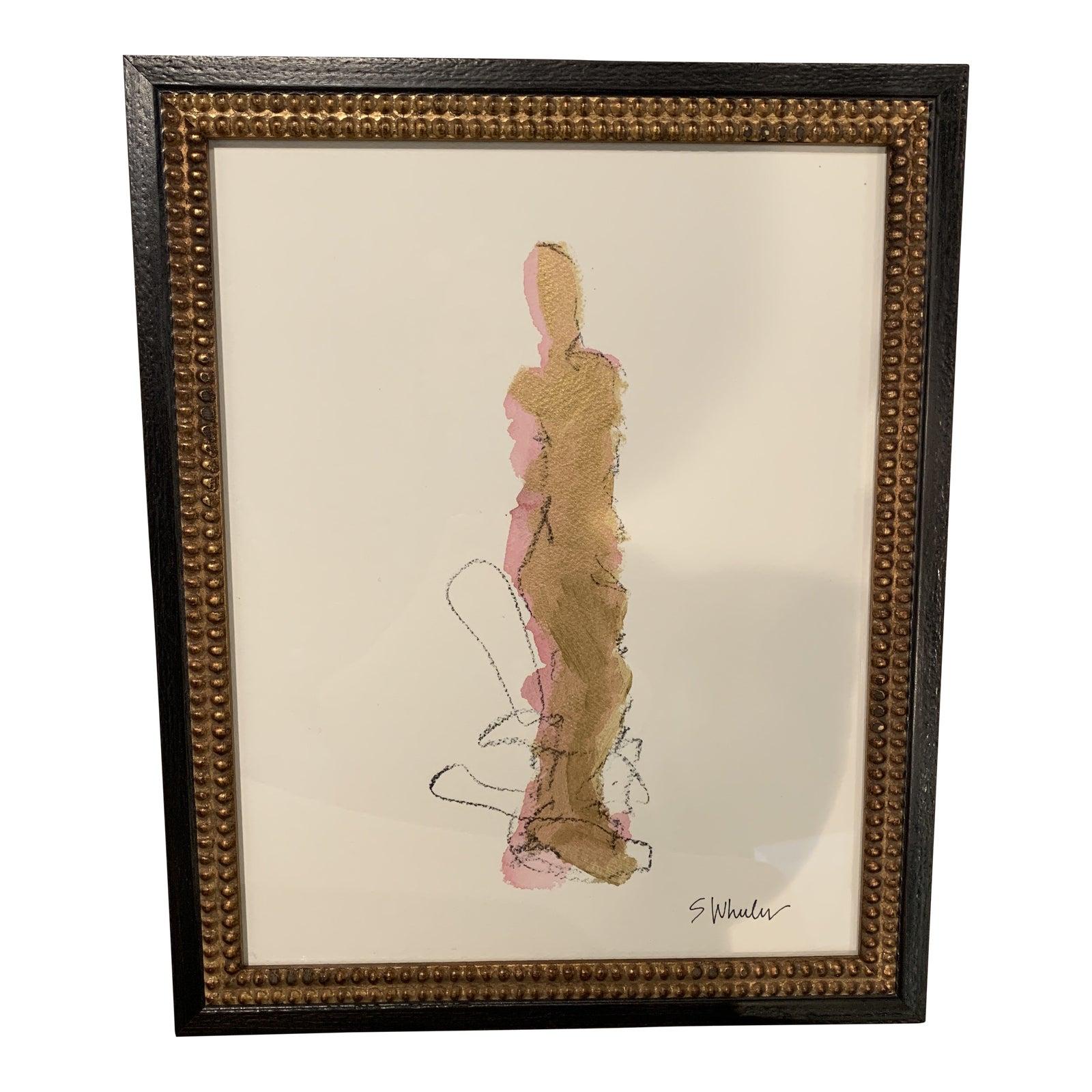 Unknown Figurative Painting - Framed Figure by Stephanie Wheeler