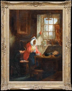 Framed Late 19th Century Oil - A Nice Cup of Tea