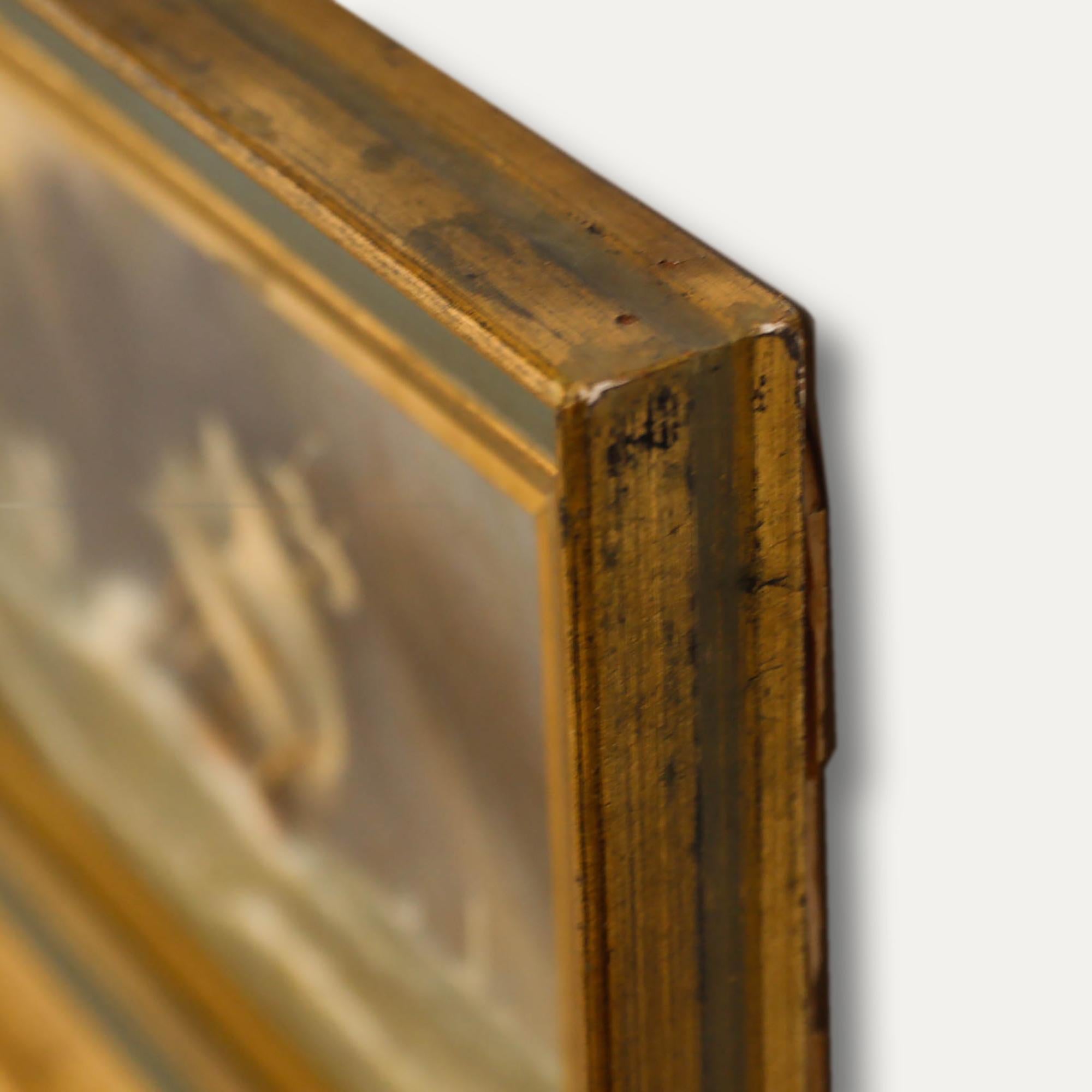 Olio della fine del XIX secolo incorniciato - Brisk One 1