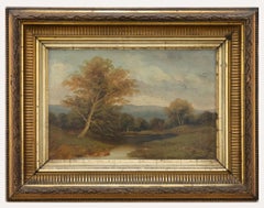 Framed Late 19th Century Oil - River Valley in Summer