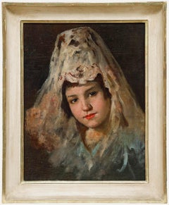 Framed Late 19th Century Oil - Spanish Beauty