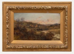 Antique Framed Late 19th Century Oil - View of Tintern Abbey