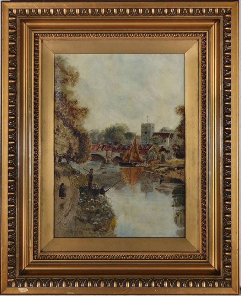 Unknown - Framed Late 19th Century Oil - Waiting for a Bite For Sale at ...