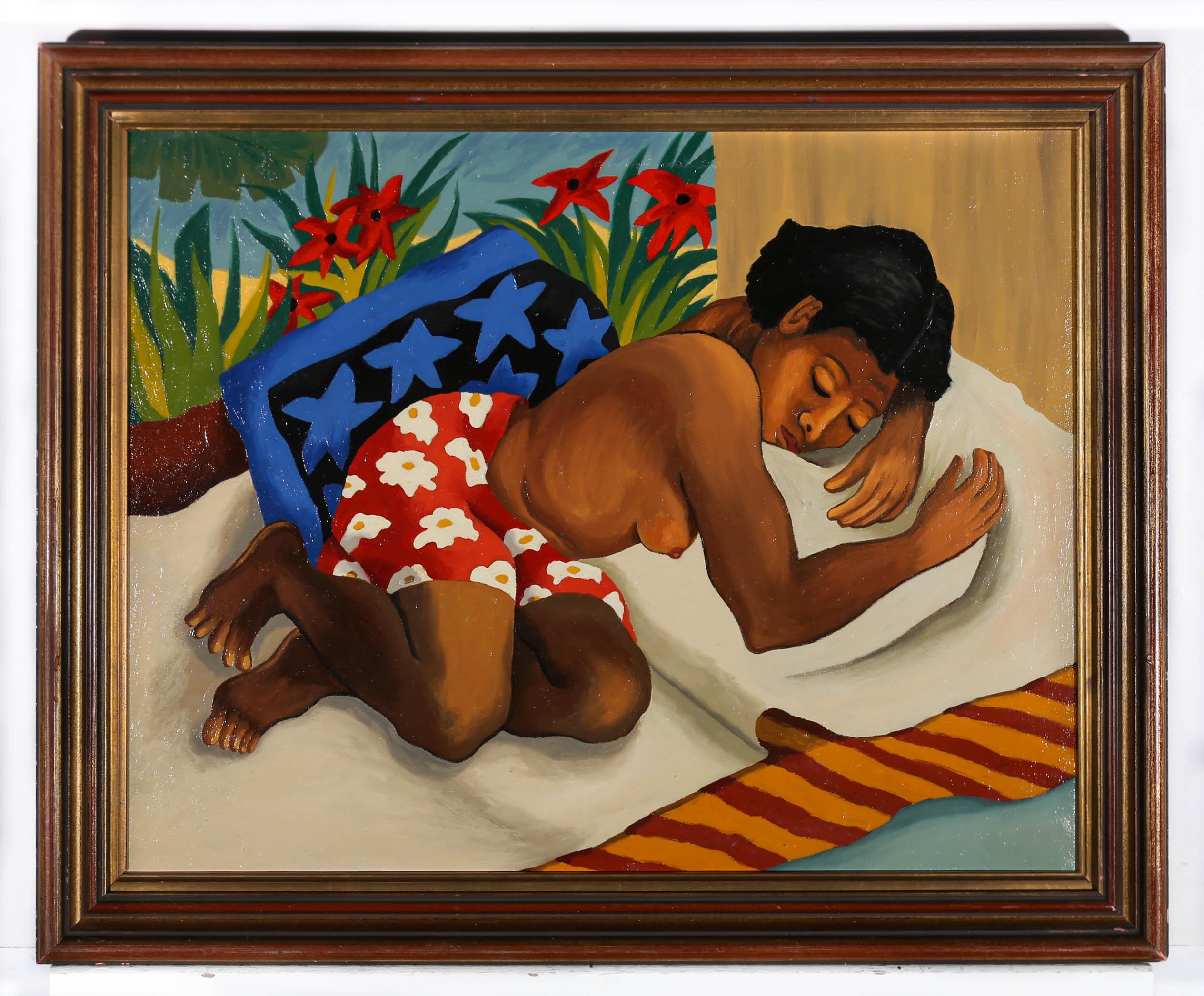sleeping woman painting