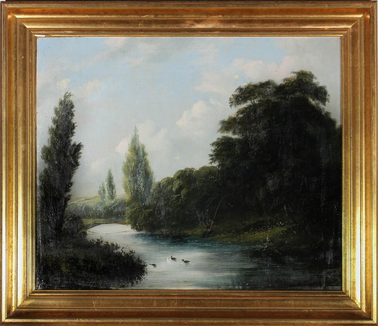 Unknown - Framed Mid 19th Century Oil - First on the River For Sale at ...