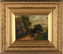 Framed Mid 19th Century Oil - On The Road