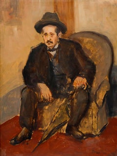 Framed Mid 20th Century Oil - Air of Confidence