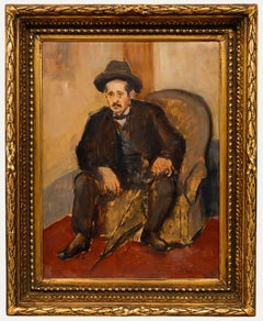 Framed Mid 20th Century Oil - Air of Confidence