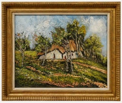 Framed Mid 20th Century Oil - Cottage near the Woods
