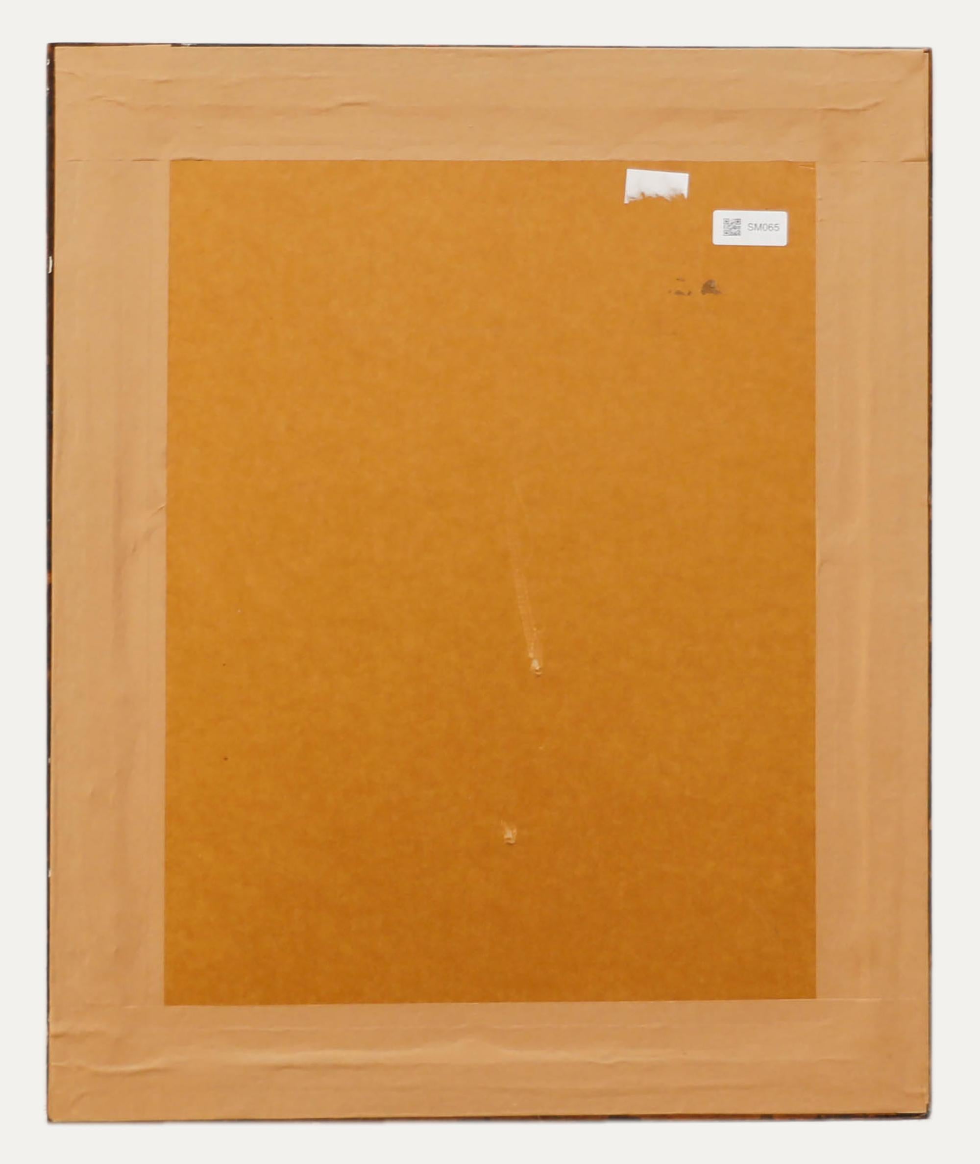 Gerahmtes Öl aus der Mitte des 20. Jahrhunderts - Überquerung des Kanals (Beige), Landscape Painting, von Unknown