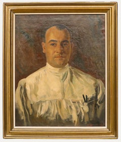 Framed Mid 20th Century Oil - Portrait of a Surgeon