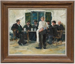 Framed Mid 20th Century Oil - Pub Goers