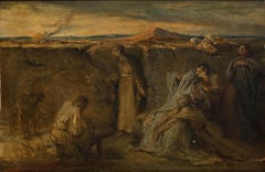 Framed Mid 20th Century Oil - Religious Persecution