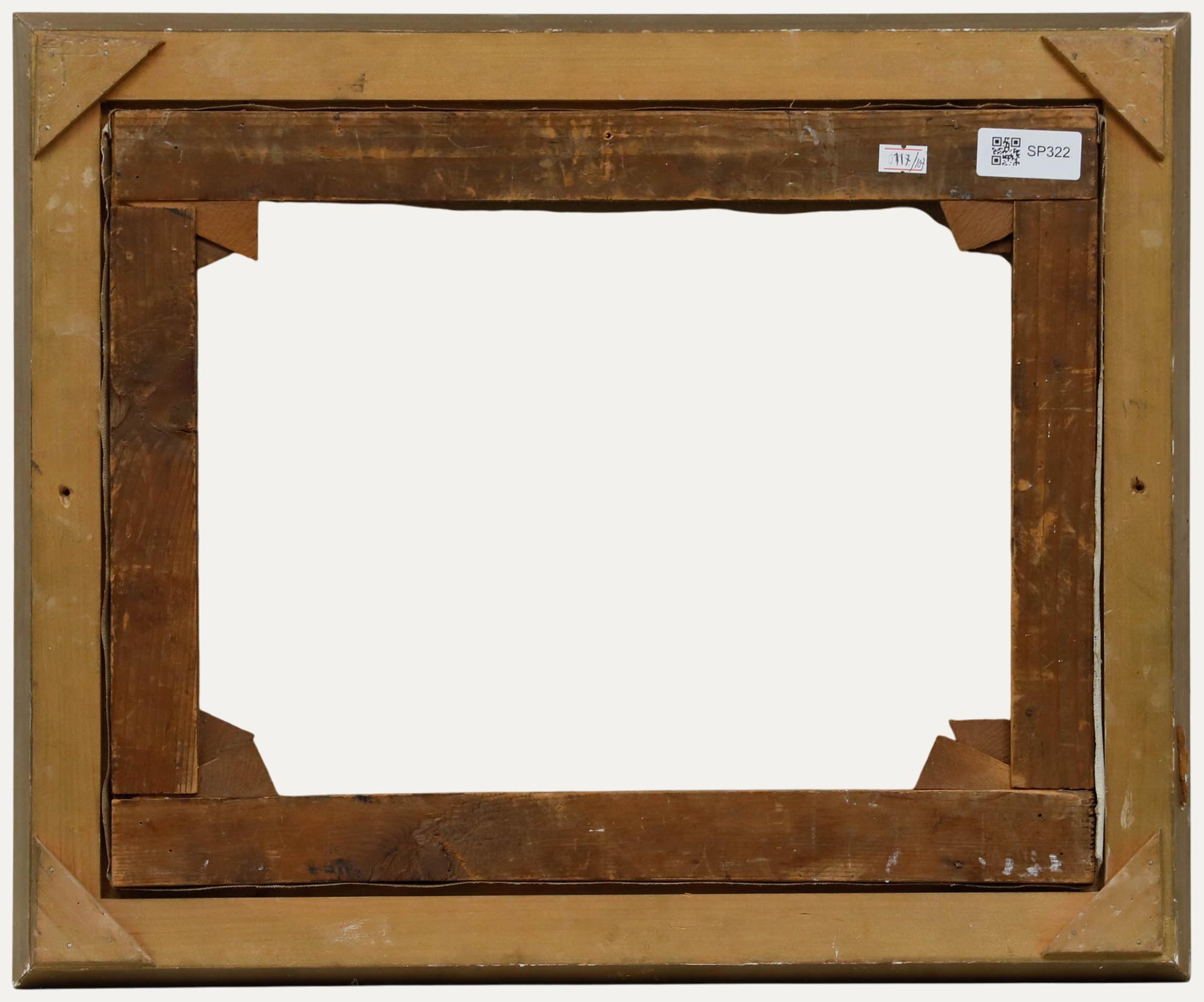 Framed Mid 20th Century Oil - The City from the Waterfront - Brown Landscape Painting by Unknown