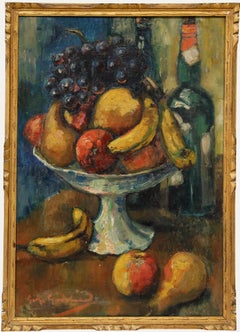 Framed Mid 20th Century Oil - The Fruit Bowl