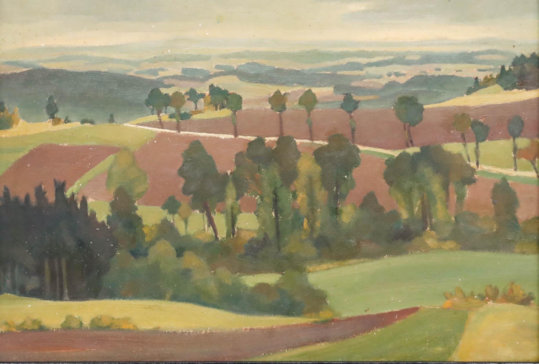 Framed Mid 20th Century Oil - The Month of March - Painting by Unknown
