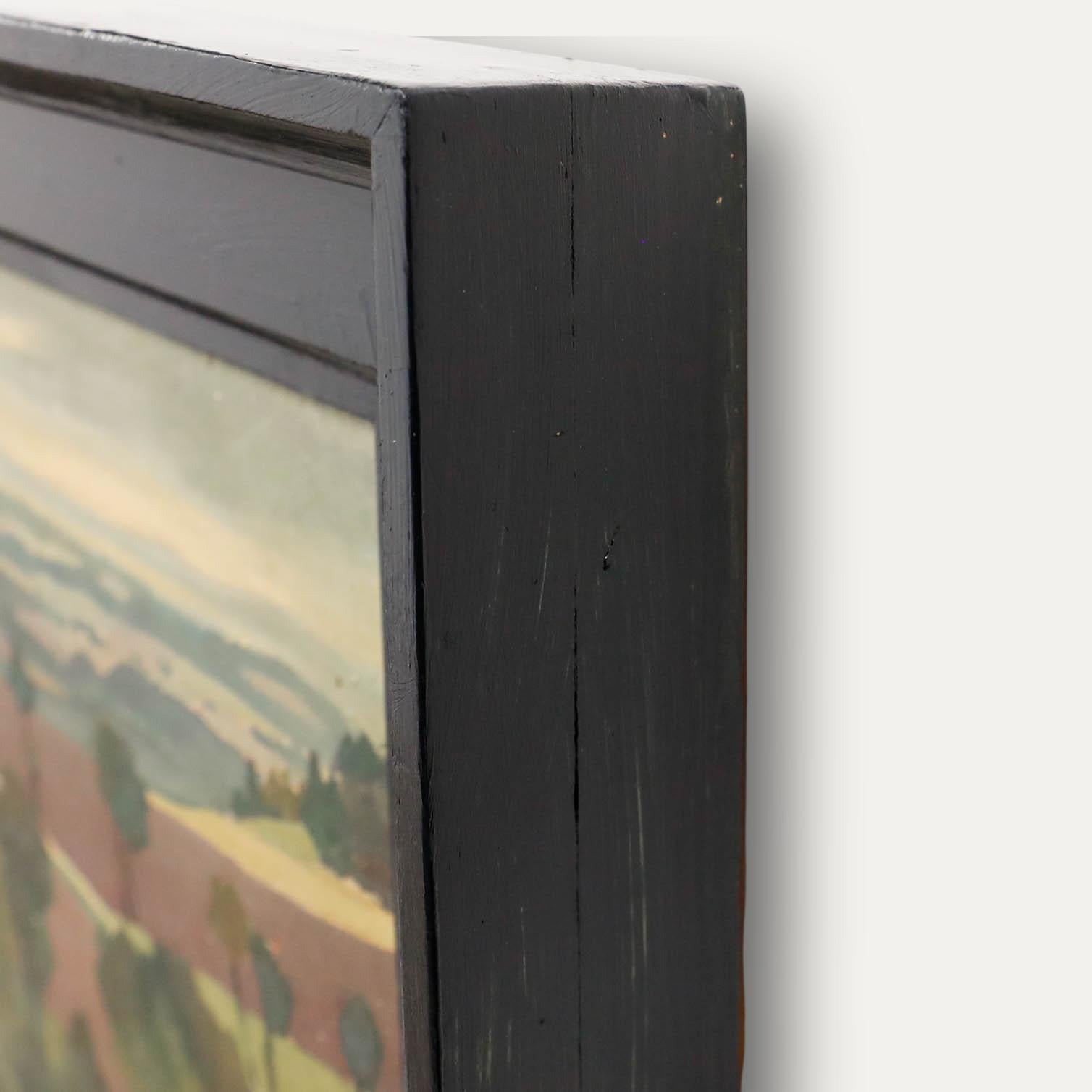 Framed Mid 20th Century Oil - The Month of March For Sale 1