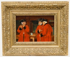 Framed Mid 20th Century Oil - Three Chelsea Pensioners