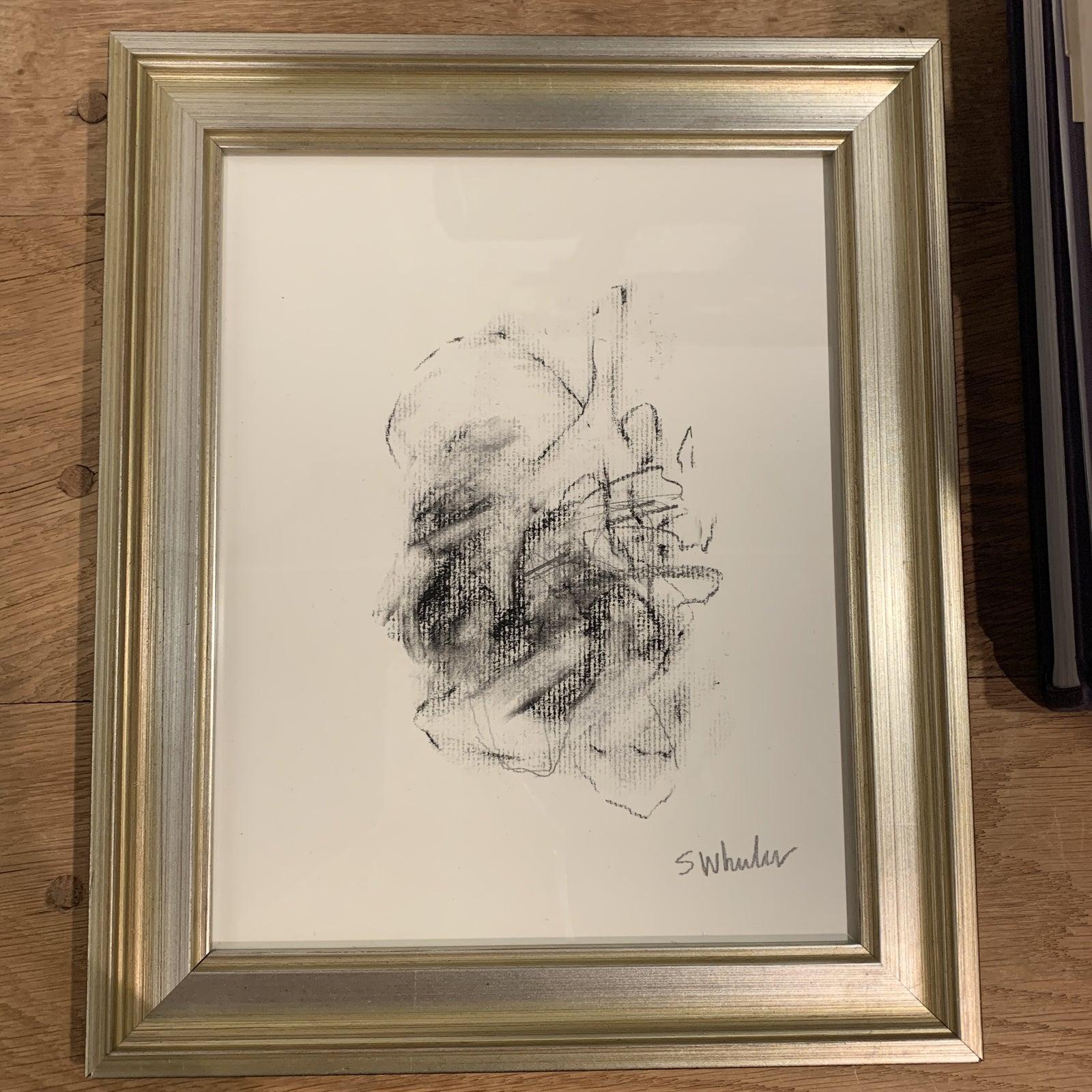 Framed Mini Charcoal  - Painting by Unknown