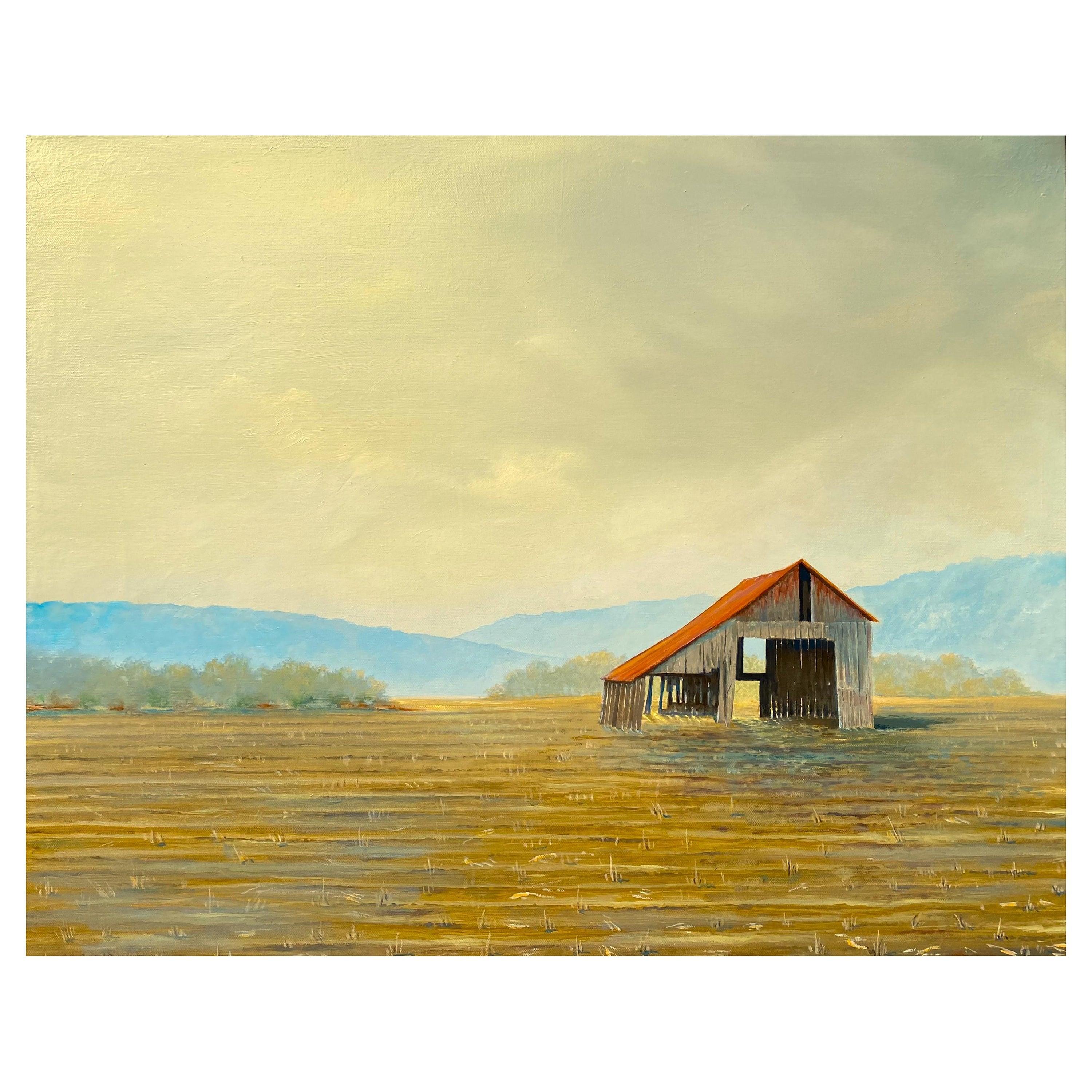 Framed Oil on Canvas "Arrowheads" by Michael Francis Reagan - Painting by Unknown