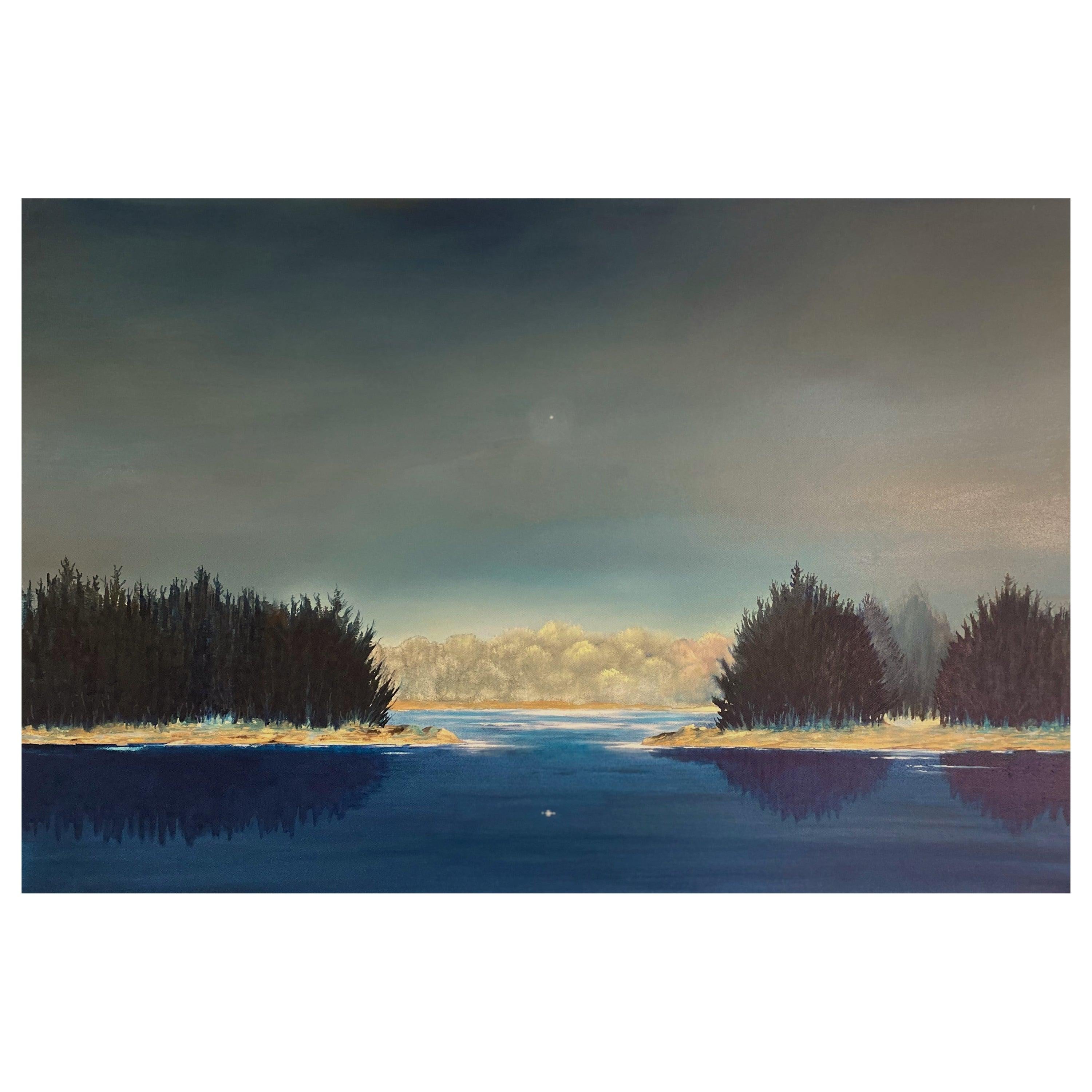 Framed Oil on Canvas "North Star" by Michael Francis Reagan - Painting by Unknown