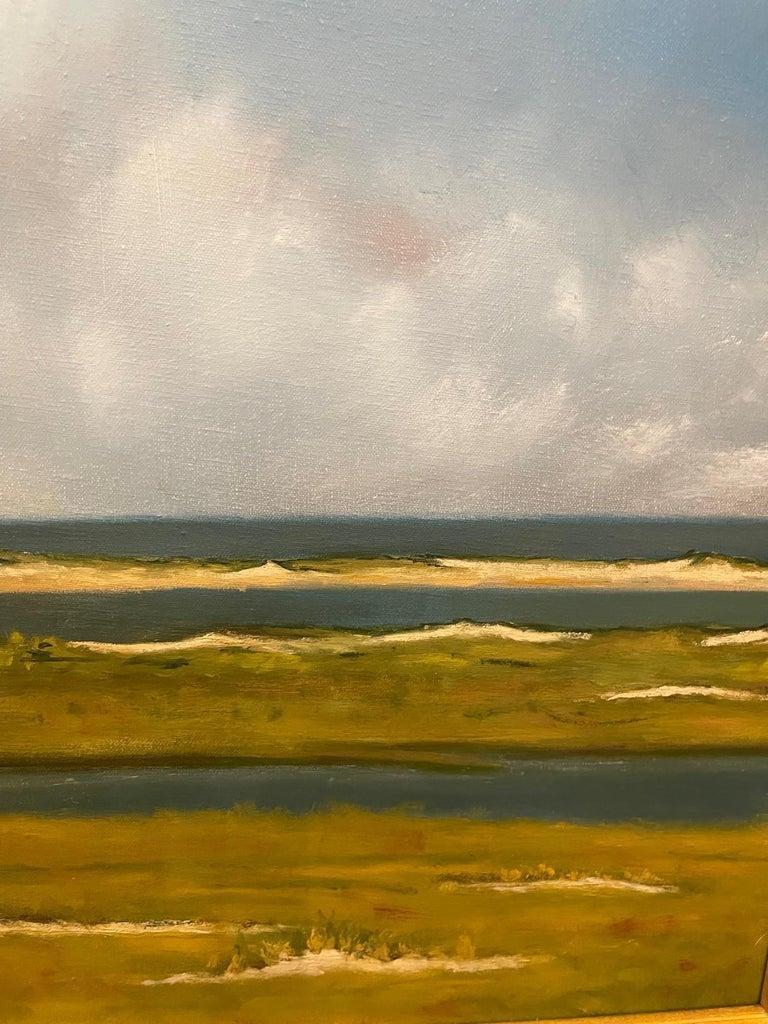 Gerahmtes Ölgemälde auf Leinen „Perlen“ Landschaftssszene von Mark Sylva im Angebot 6