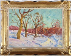 Framed Russian School Mid 20th Century Oil - Midnight Sun