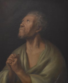 France 18th Century, The Penitent Saint Peter, oil on canvas