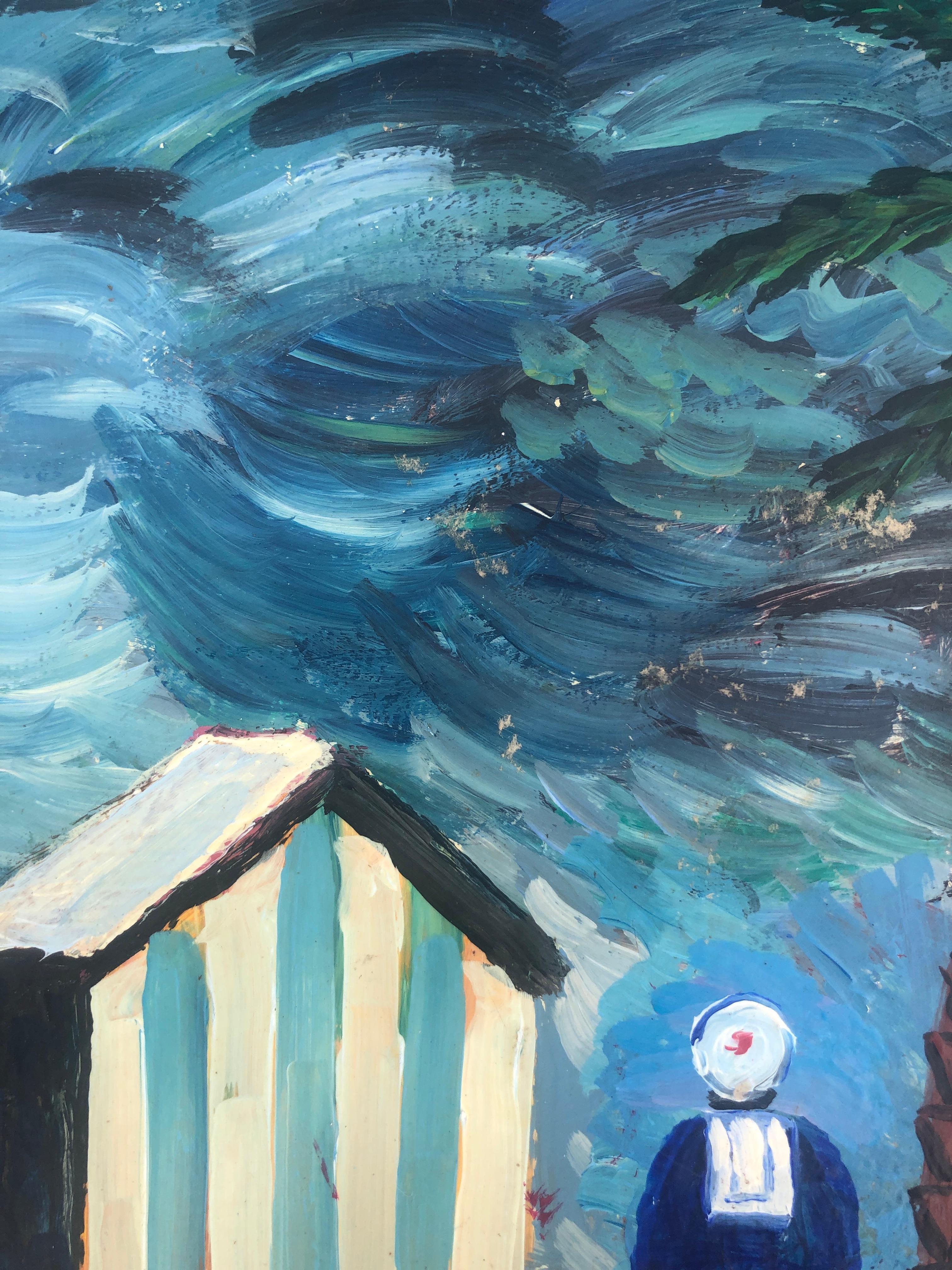 France beach acrylic painting seascape For Sale 1